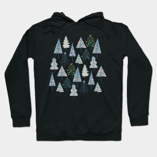 CHRISTMAS TREES Doodle Xmas Winter Hygge Holidays - UnBlink Studio by Jackie Tahara Hoodie